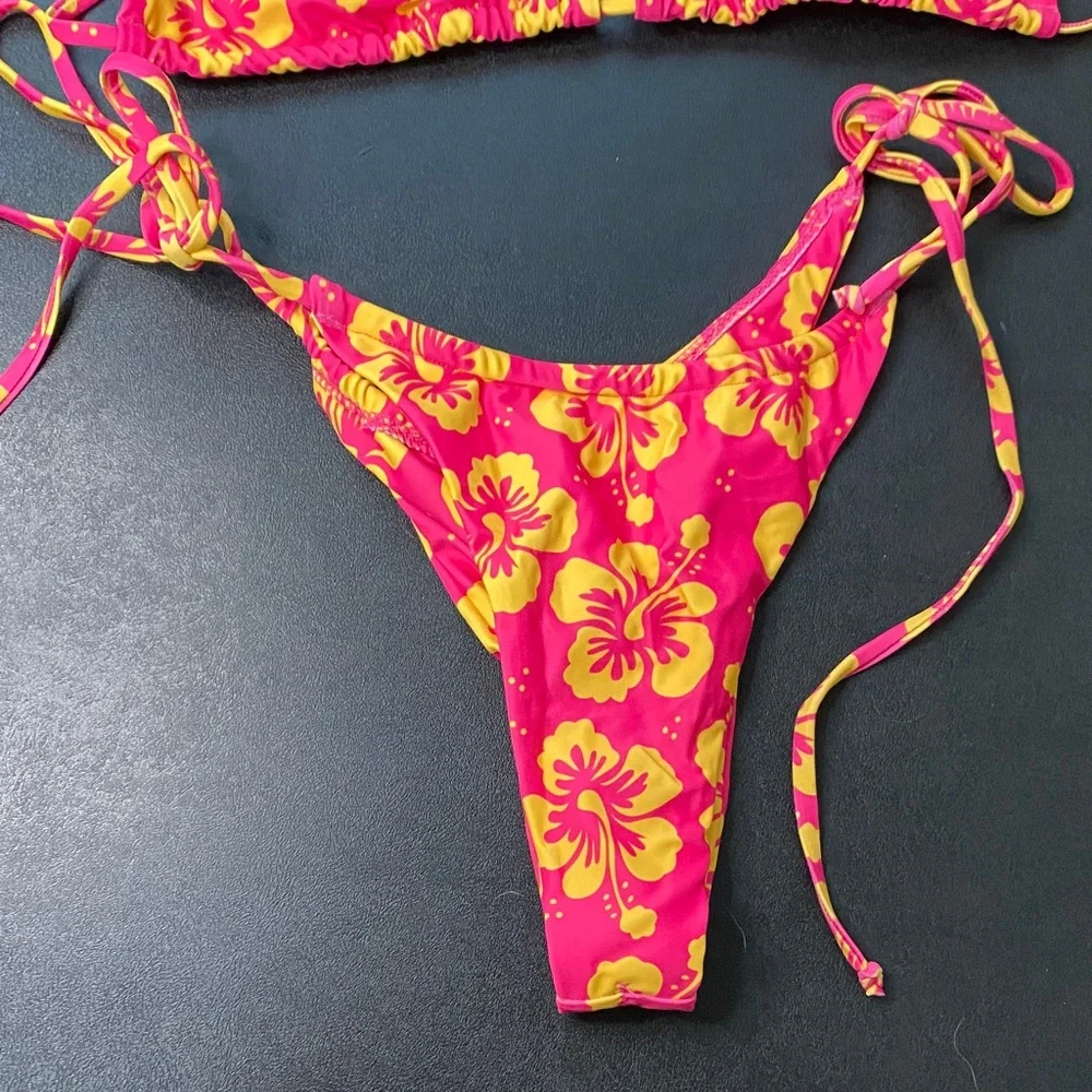 Women’s Sexy Brazilian Bikini Thong Bathing Suit Swimsuit Two Piece - Picture 2 of 8